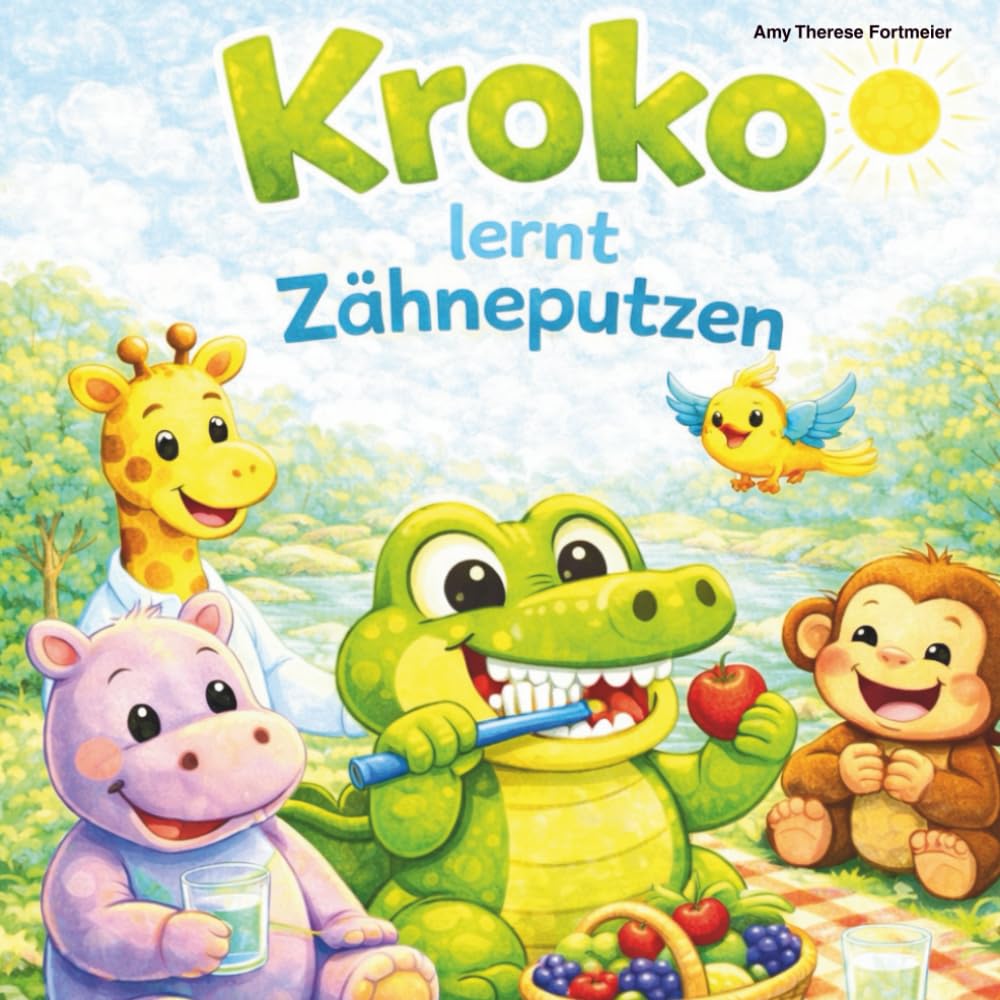 Kroko lernt Zähneputzen: Eine Geschichte über Zähne, Tapferkeit und gute Freunde