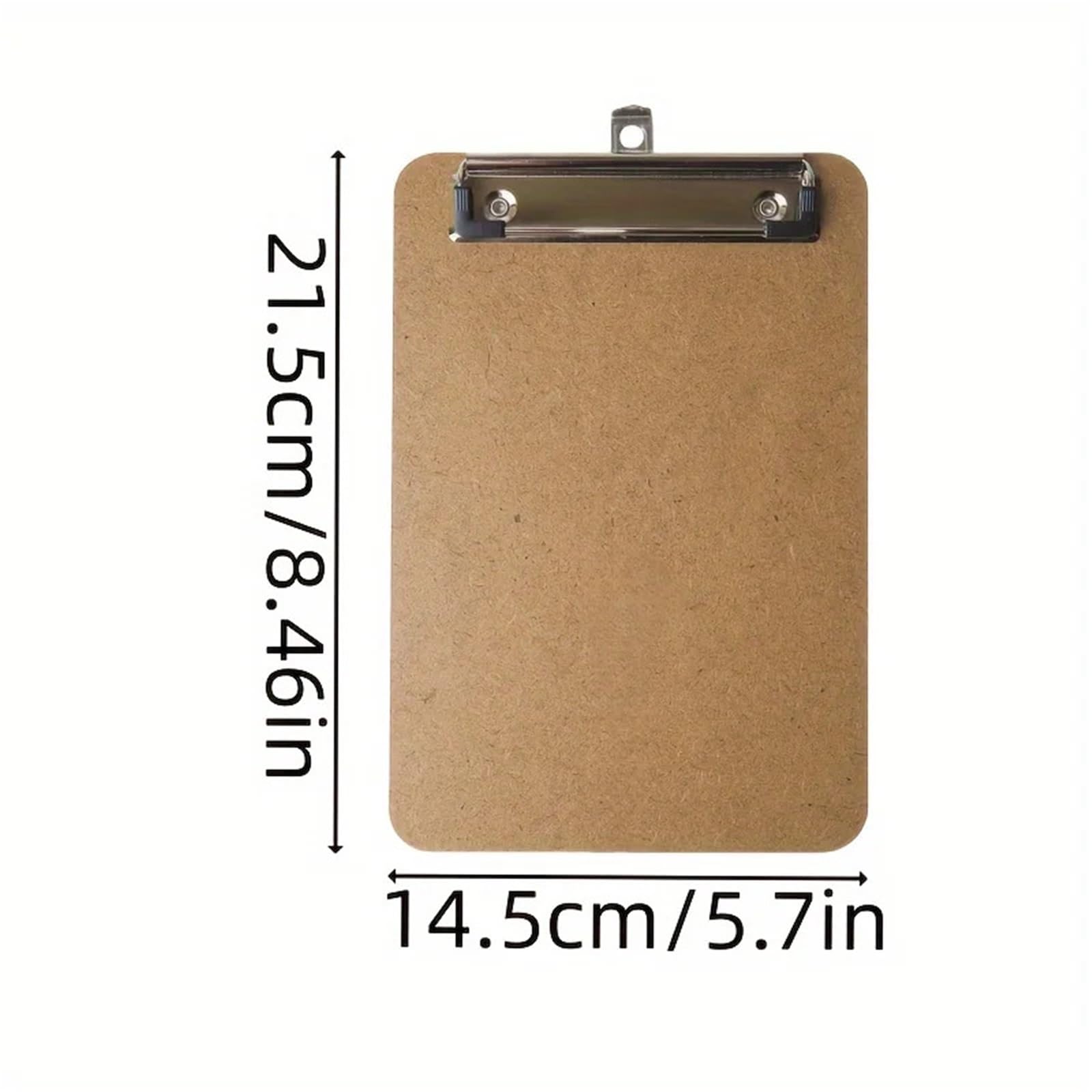 Mini portablocco in fibra di legno con clip sottili, 8 pezzi, per ufficio, insegnanti, classe, scuola, ufficio