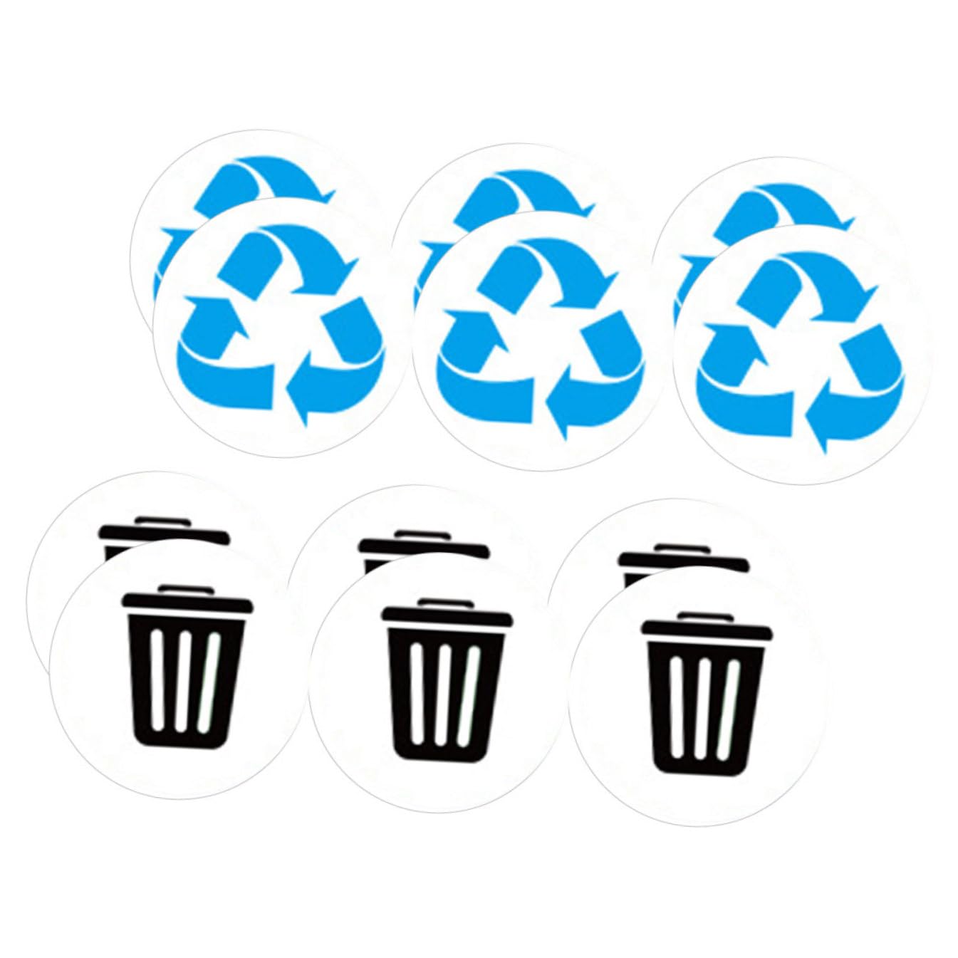 LALAFINA 60pièces Autocollants De Classification Des Déchets Étiquettes Pour Poubelles Reciclables Autocollants De Tri Des Déchets Adhésifs Étanches Pour Intérieur Et Extérieur