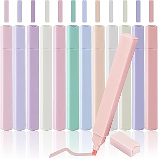 GOTFUN Highlighters 12 Pcs Pastel Highlighter Aesthetic Highlighters, Pastel Highlighters Pens Mild Assorted Colours Highlighters Pens for Notes School