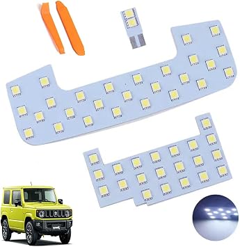 New Model Jimny JB64W Room Lamp JB74W SUZUKI Jimny Sierra LED Room Light, White 3-Piece Set, Easy Installation, Includes Dedicated Tools