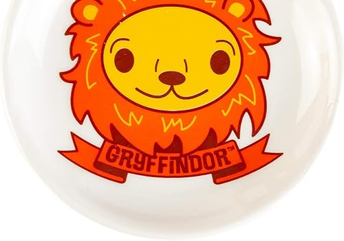 Miniatura 4 de Seven20 Harry Potter Hogwarts House Gryffindor Bandeja de cerámica de 4 pulgadas - Placa de cerámica blanca esmaltada para joyas - Cuenta con una