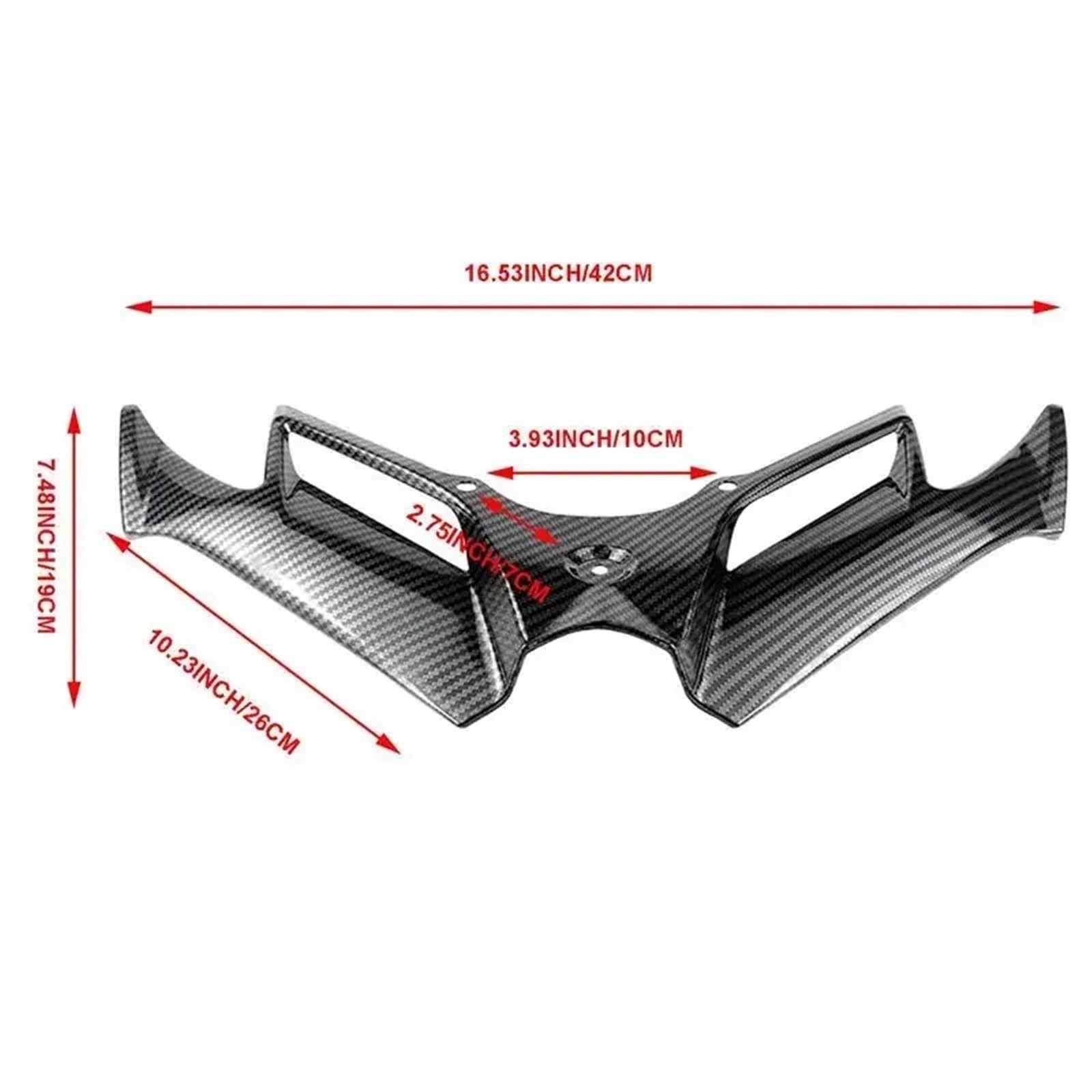 Pasuje do Kawasaki NINJA300/250 EX300 2013-2017, uniwersalny spojler aerodynamiczny, przednia owiewka Okna Boczne Spojler Skrzydło dachowy