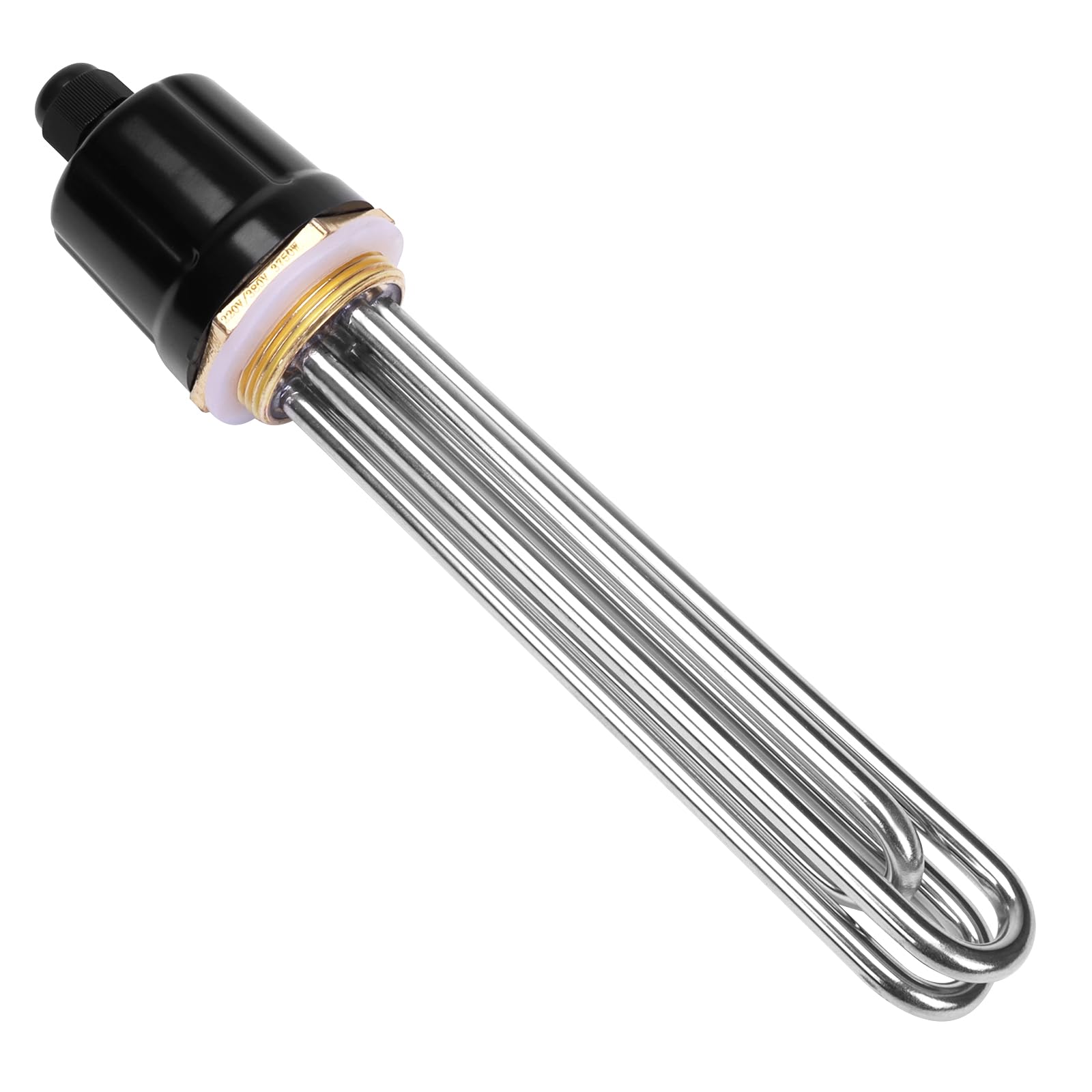 DERNORD 220V 3750W 1-1/4 Zoll DN32 Heizelement 3U Heizstab BSP Kupfer Flansch