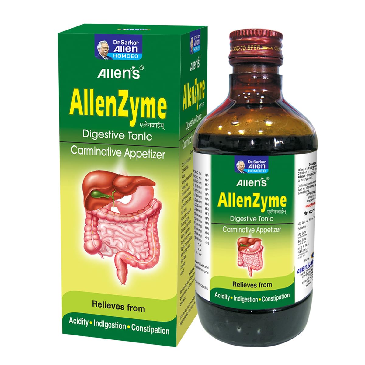 AllenZyme Digestive T (250 ml x 3 packs) - Helps improve appetite and digestion, normalizes liver and gastro-intestinal functions.-image-49