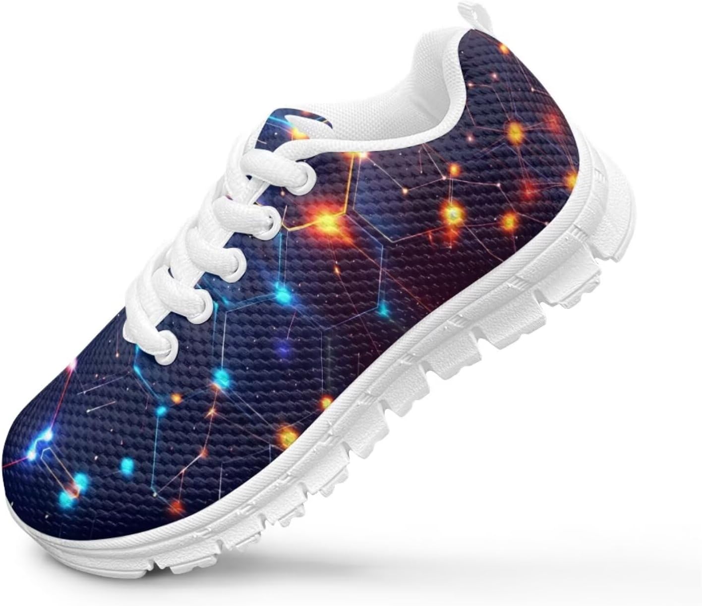 Funnydude Cool Print Boys Running Shoes Lightweight Breathable Tennis Shoes for School