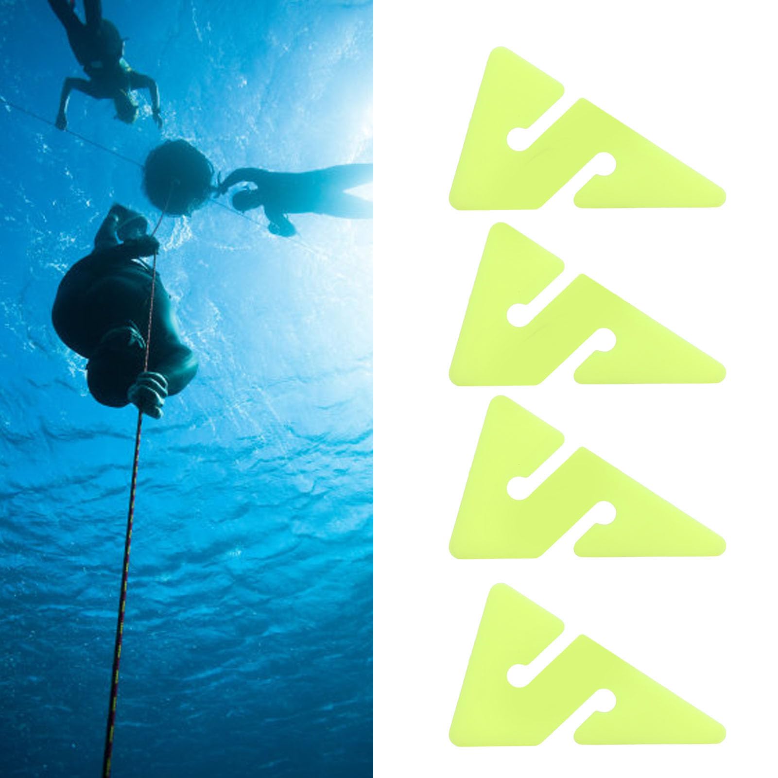 AMONIDA Indicatore di Freccia con Triangolare per Immersioni Subacquee con Colori Accattivanti per Subacquei Tecnici in Grotta