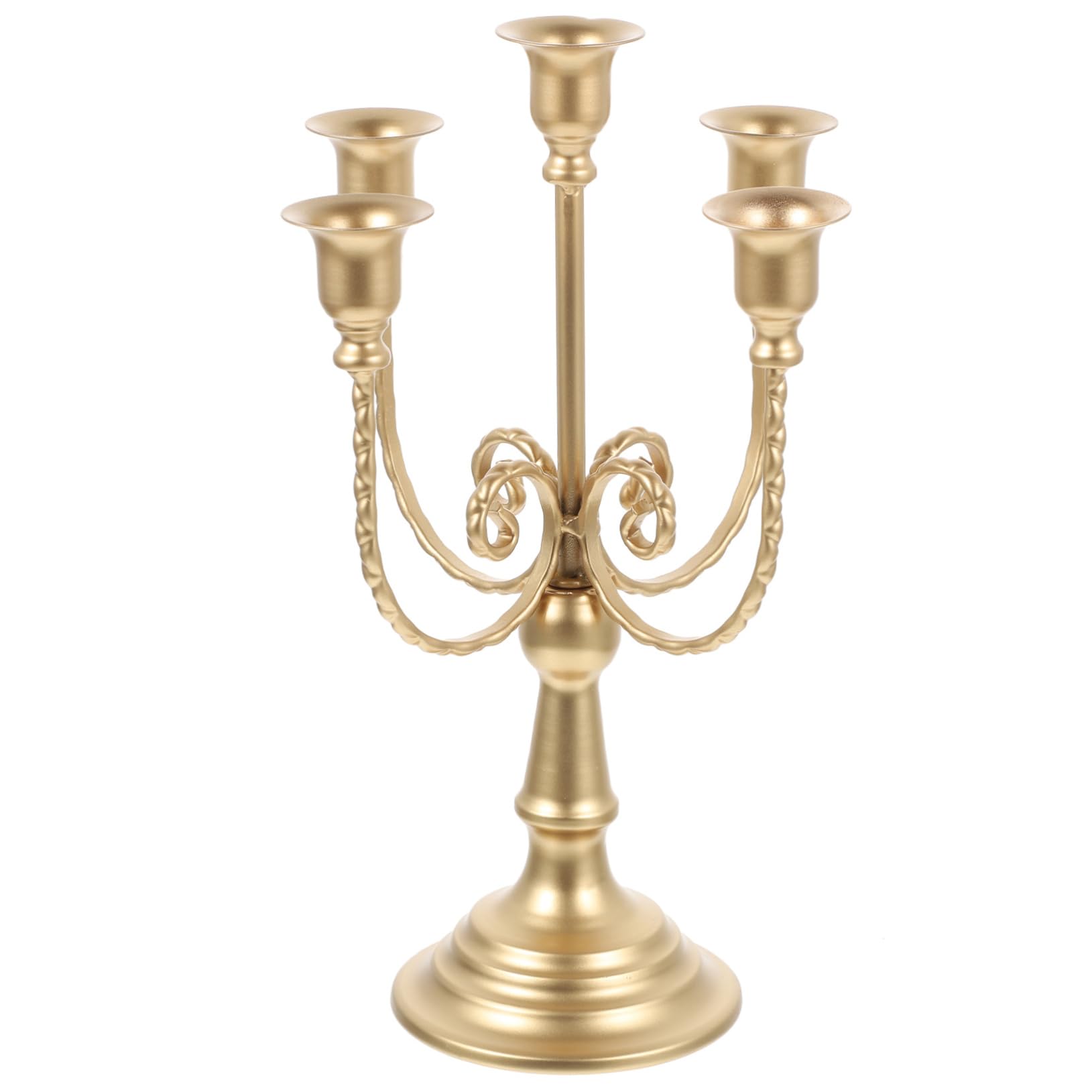 DECHOUS Candelabro in Ferro Battuto A 5 Bracci Stile Vintage Per Decorazioni Di Nozze Feste E Casa