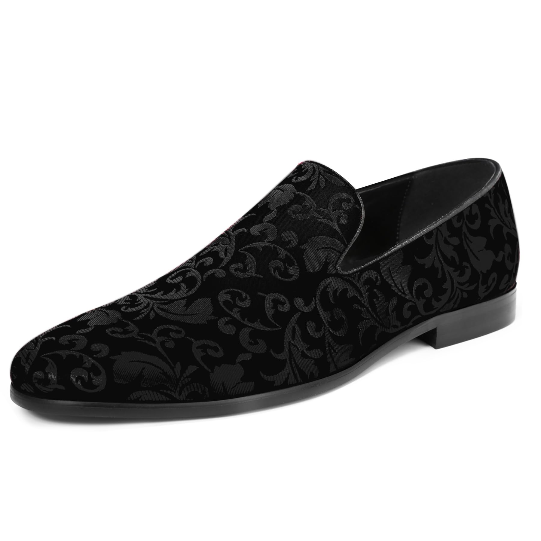 YFFUSHI Mocasines Hombre de Lujo Bordados Loafers Bajos Comfort Slip On Plano Zapatos para Boda Ceremonia