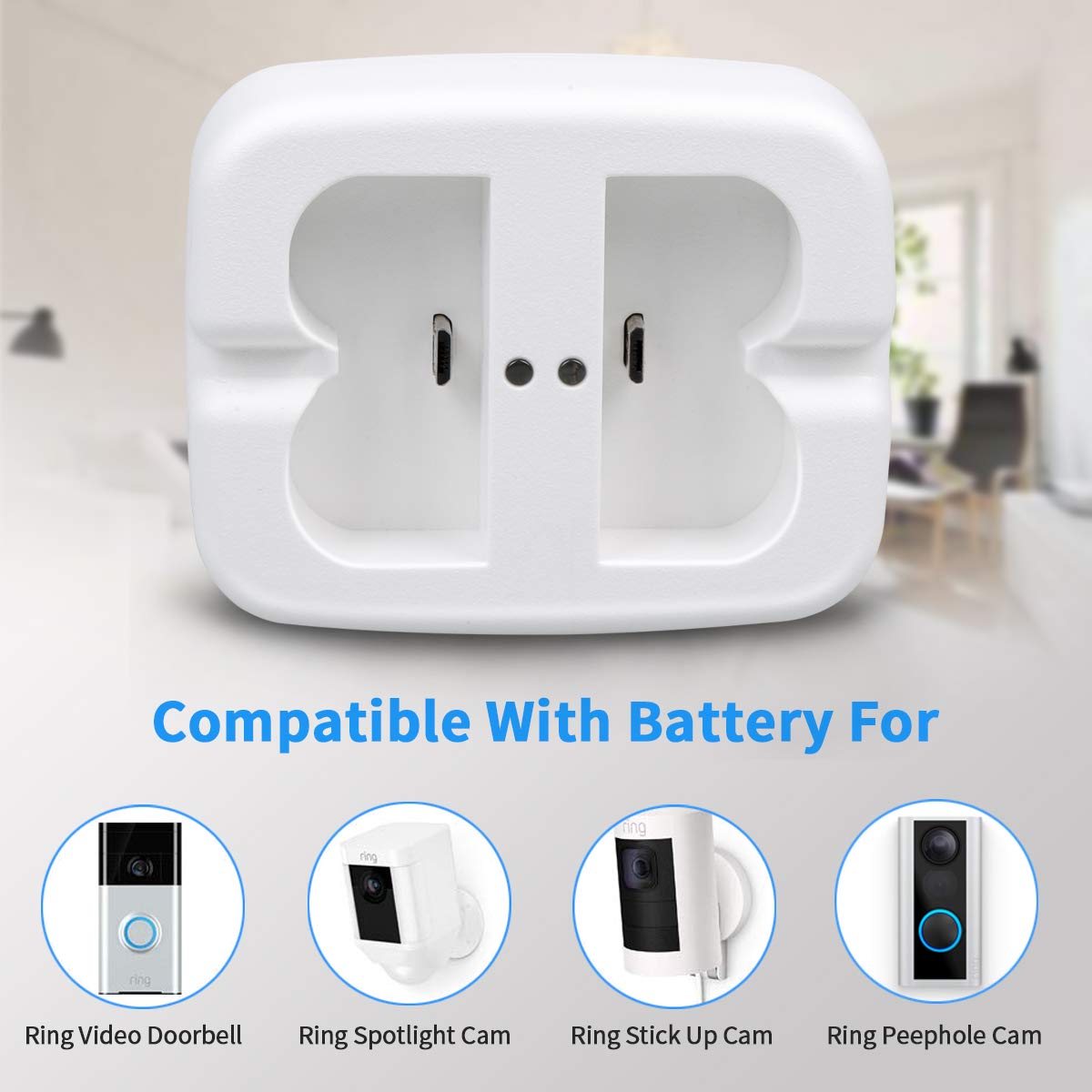 Ring Doorbell Battery Dual Ring Battery Charger Station For Ring