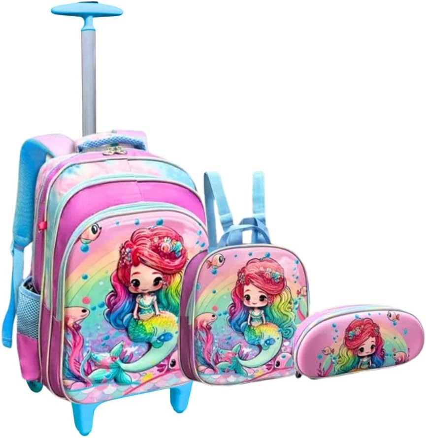 Mochila Sereia 3D Escolar Infantil Rodinha Lancheira Estojo Azul em promoção! Veja a oferta e mais achadinhos de Mochilas escolares Hoje é o melhor dia para comprar Mochila Sereia 3D Escolar Infantil Rodinha Lancheira Estojo Azul com aquele preço maroto! Promoção! Aproveite a oferta!