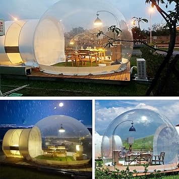 Commercial Transparent Camping Tent, 4M/13Ft Inflatable Bubble Tent, Large Outdoor Tents for Family Backyard Party Festivals Stargazing