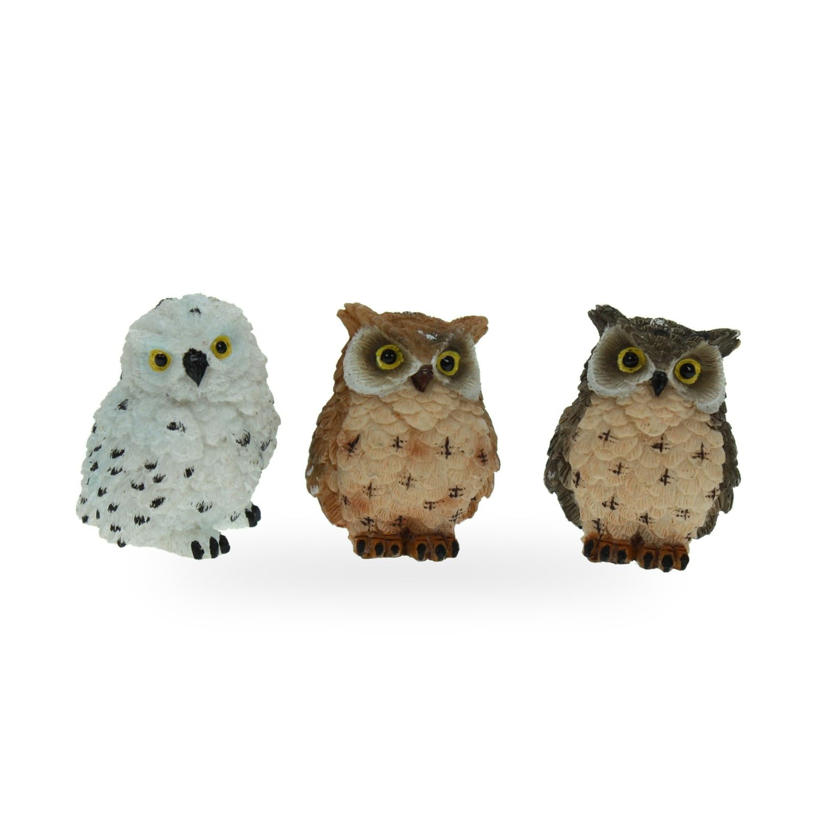 Cornelißen Polyresin Animal Figurine Owl Set of 3 Height 3 cm