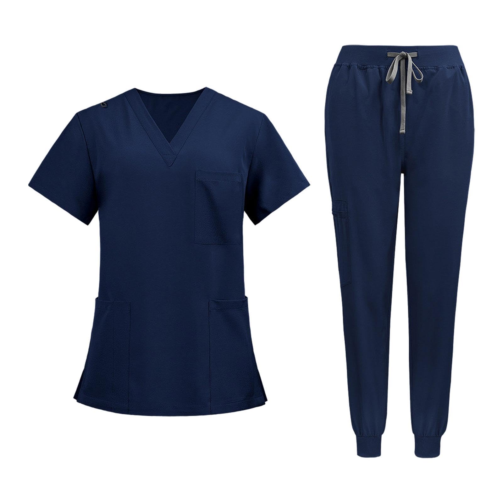 Générique Uniformes, Vêtements Chirurgicaux, Tenues de Travail, Blouses et Pantalons D'infirmières, Uniformes D'infirmières, Vêtements de Travail à, Marine, XL
