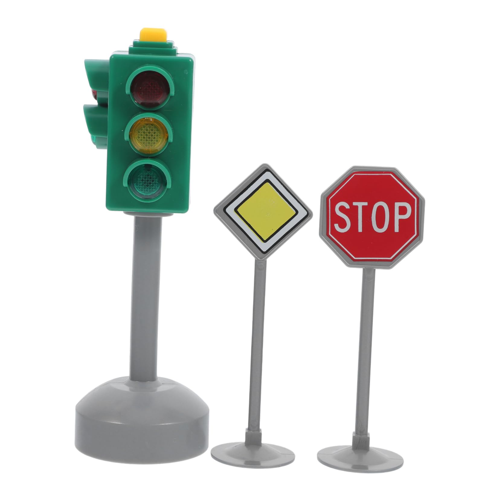 ARTIBETTER 3pcs Traffic Light Toy Simulation Safety Traffic Indicator for Kids Red Yellow Signal Flash