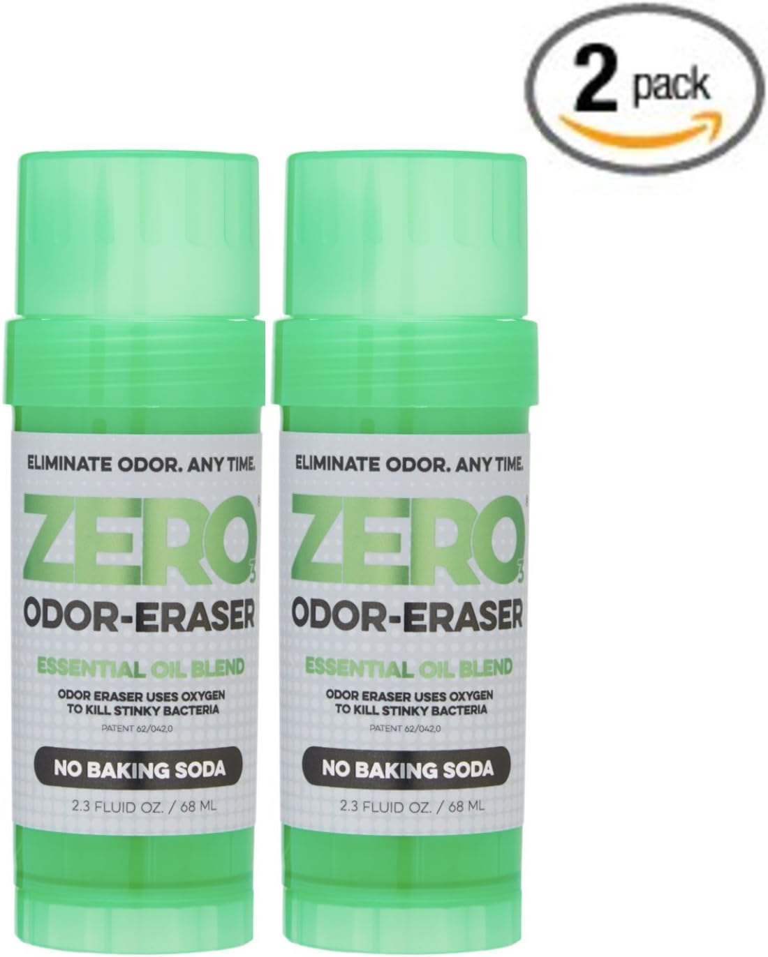 Odor Eraser All Natural Deodorant, NO Baking Soda, Sensitive Skin, Aluminum Free, Gluten Free, After Workout Sport Men Women, Safe Boys Girls, Healthy antibacterial, Fresh Solid 2 PK (Essential Oil)