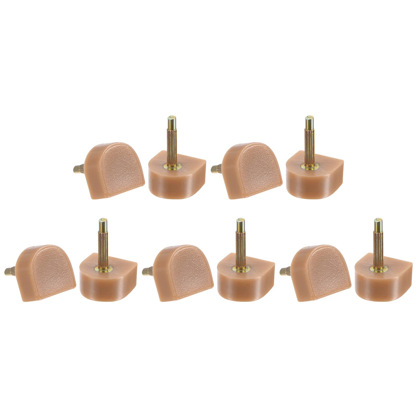 sourcing map Tapas de Tacón Alto de TPU para Mujer 5 Pares, Clavijas de Tacón Alto Zapato de 2,4mm, Tapones de Reemplazo en Forma de U 12x12mm para Reparación Zapatos, Beige