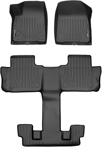 MAXLINER - Juego de tapetes de piso de ajuste personalizado de 3 filas compatibles con Cadillac XT6 2020-2025