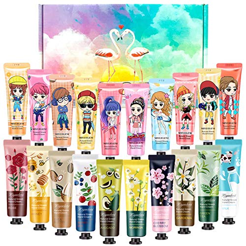 SmoBea 20 Pack x 30ml Plant Fragrance Hand Cream Gift Set, Mini Natural Plant Fragrance Hand Lition Moisturizing Daily Travel Size Hand Cream, Deeply Hydrating & Nourishing Non-Greasy Natural Aloe