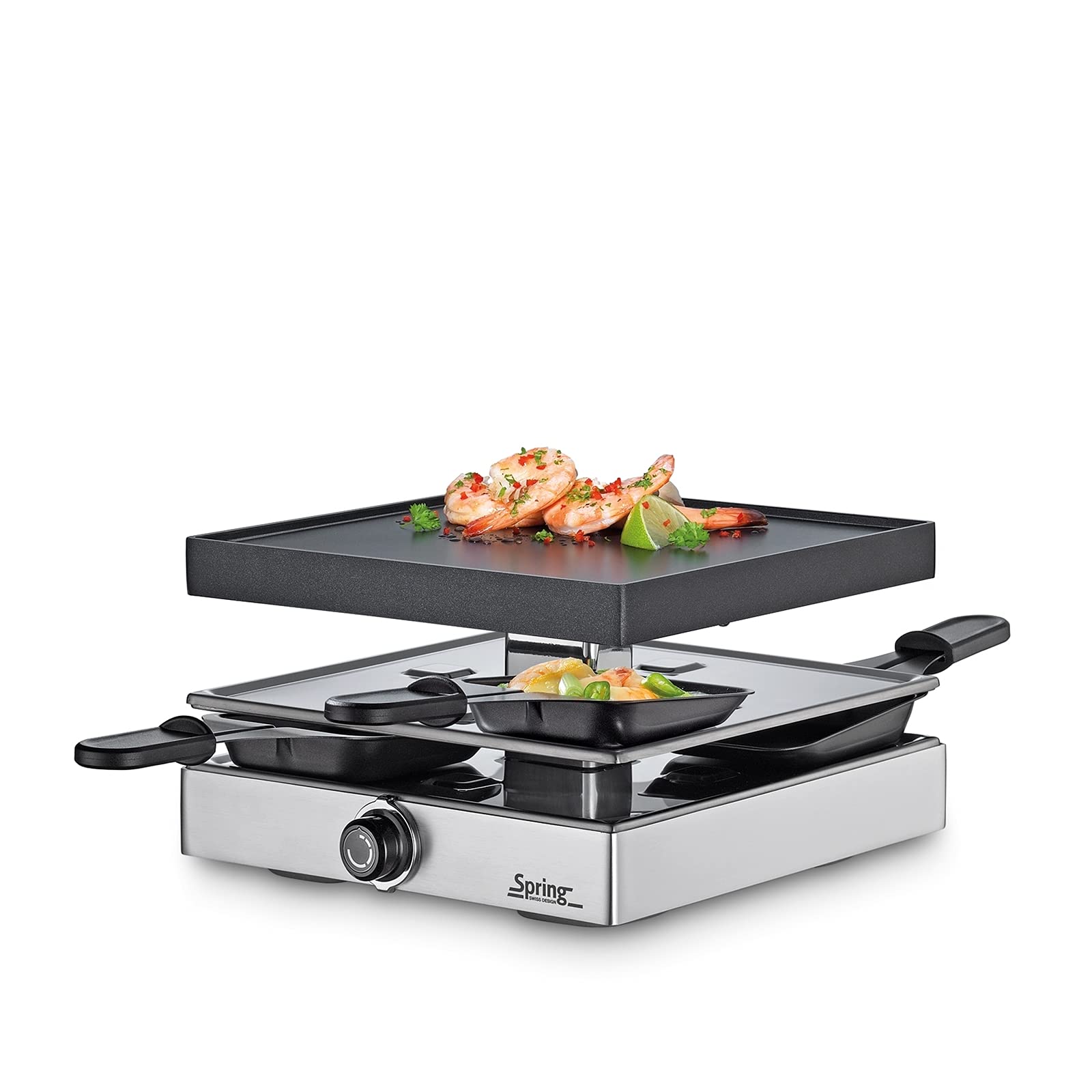 Spring Raclette avec plaque de cuisson en aluminium KP3267290001 - Raclette avec plaque de cuisson en aluminium - Argenté - Taille unique
