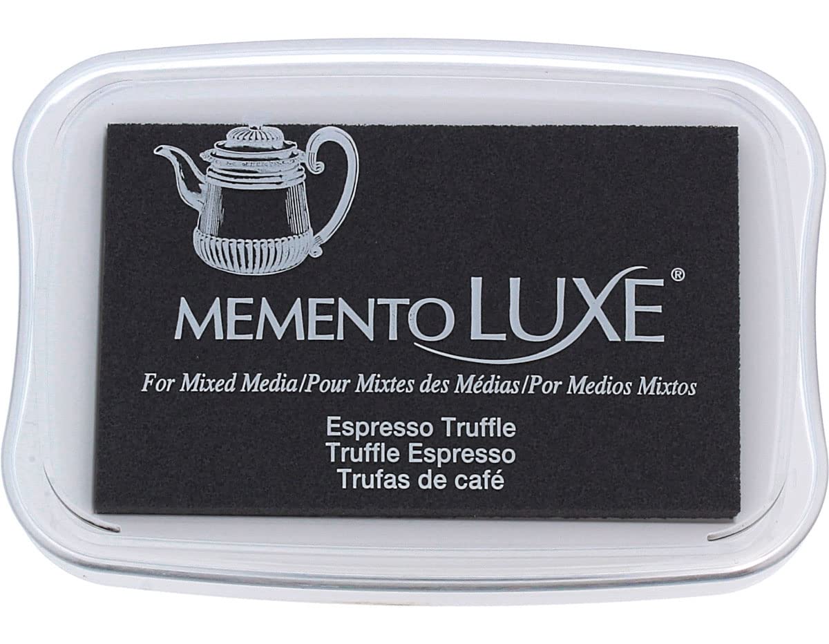 Tsukineko Memento Luxe Mixed Media Ink Pad - Espresso Truffle, pad size: 7,6 x 4,7 cm