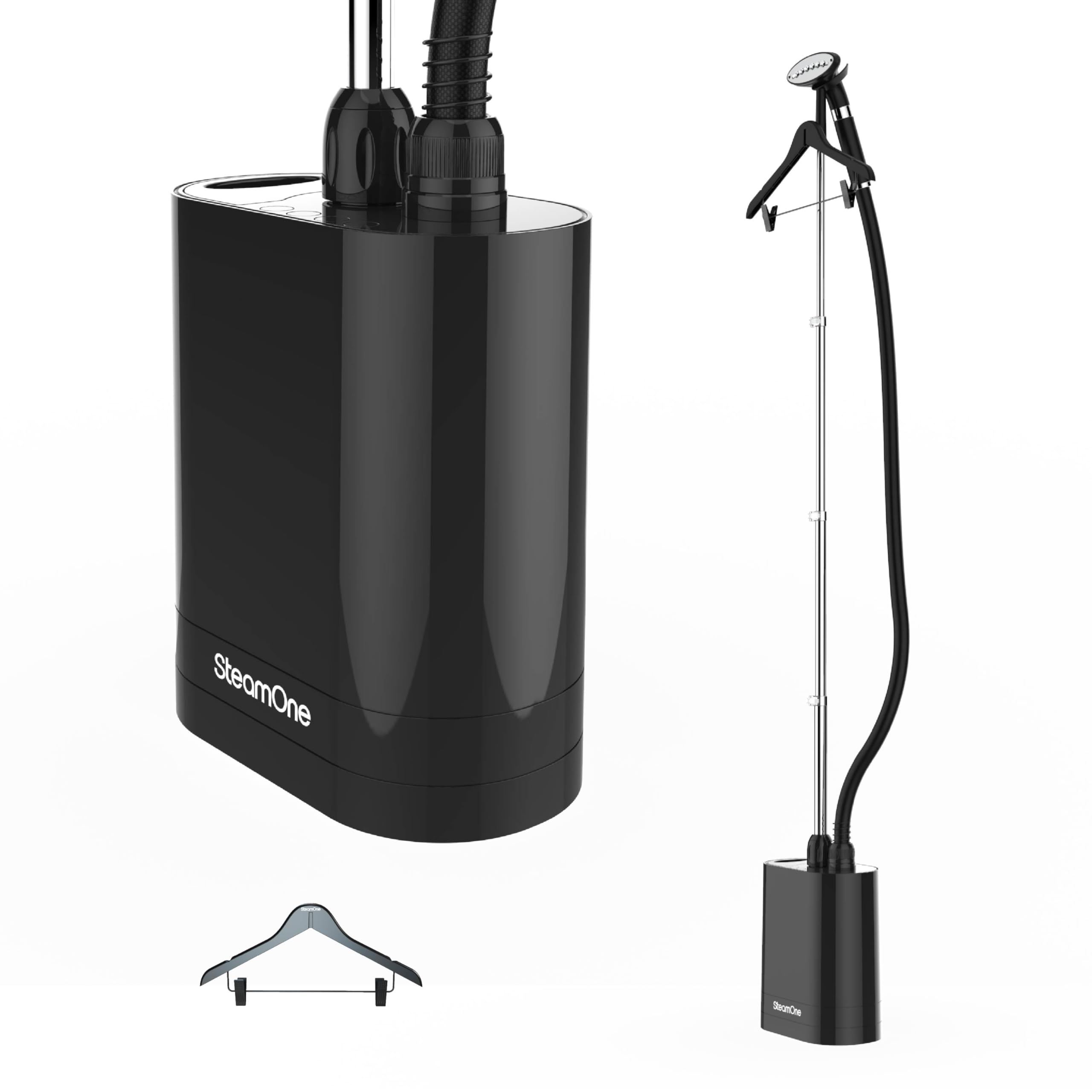 STEAMONE - Plancha de vapor 1900W 40g/min - Plancha vertical vapor 60min de autonomía (1200ml) - Elimina el 99,99% de las impurezas - Listo en 60s - Unilys UNI900GB