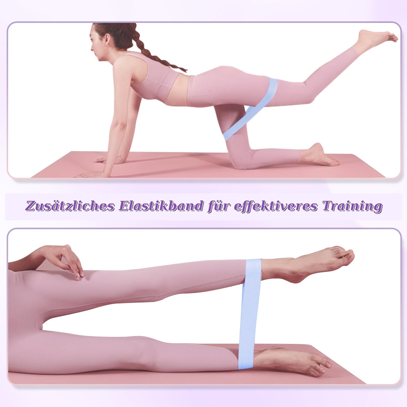 Pedal Widerstandsband mit Griff, Bauchtrainer für Zuhause, Sit Up Trainingsgeräte Bodybuilding Expander, 6 Tubes Elastische Zugseil, Resistance Bands Fitnessgeräte für Zuhause Abnehmen Training