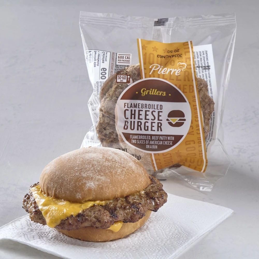 Amazon.com: Advance Pierre, Flamebroiled Jumbo Cheeseburger, 7.0