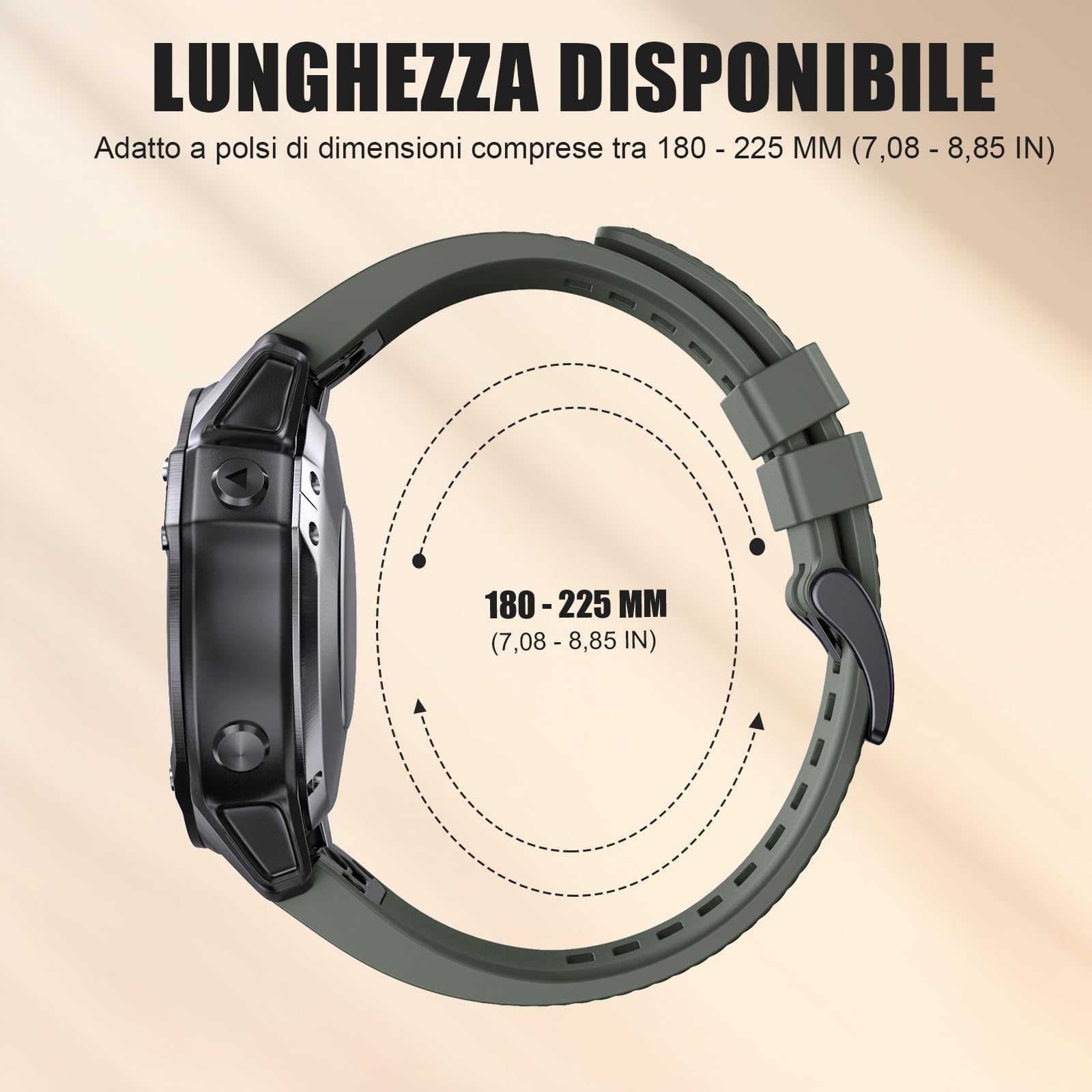 NotoCity Cinturino per Garmin Fenix 3/Fenix 3 HR/5X/Fenix 5X Plus/Fenix 6X/Fenix 6X PRO, 26mm Cinturino di Ricambio in Silicone, Braccialetto Quick-Fit (Z-7PCS)