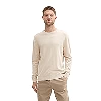 TOM TAILOR 1039810 Pullover, 36305-sand White Melange