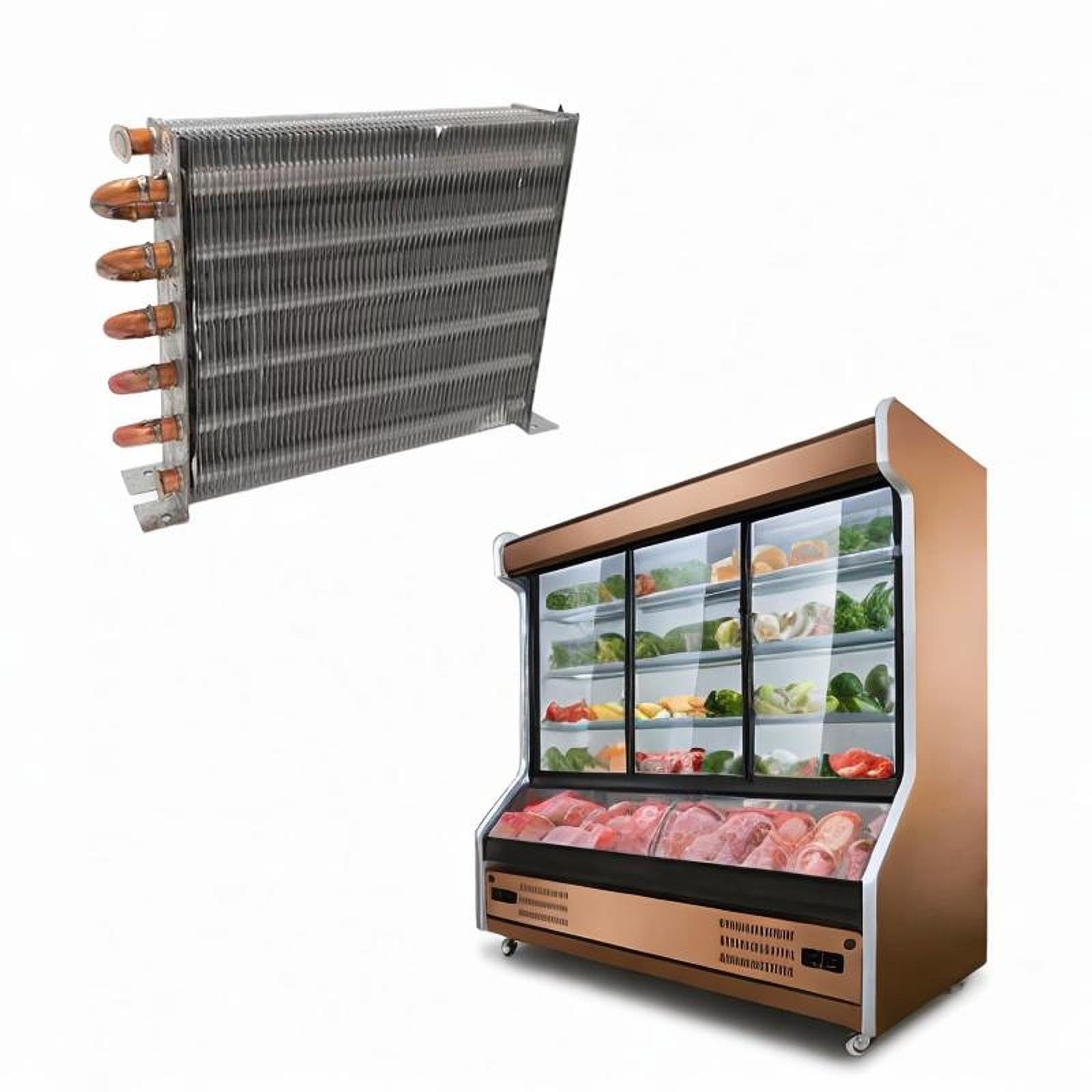 Scambiatore di calore per frigorifero, facile installazione, radiatore acqua, 175x160mm