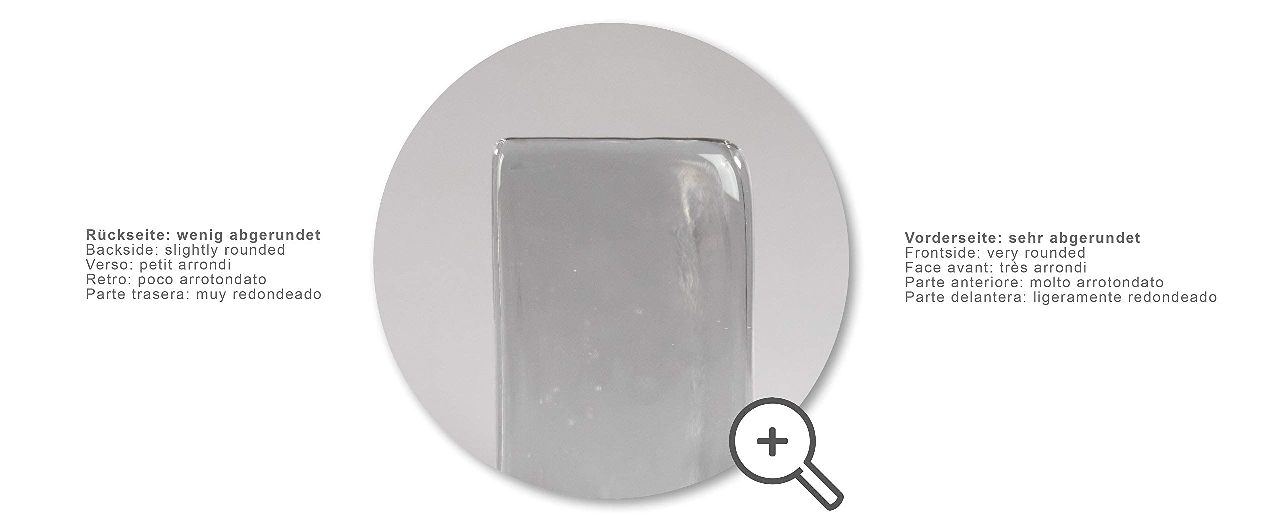 Fuchs Design Collection Crystal classica 1 pezzo liscio lucido mattoni in vetro vetromattone 10x10x5 cm Blocco di vetro fatto di vero vetro di alta qualità