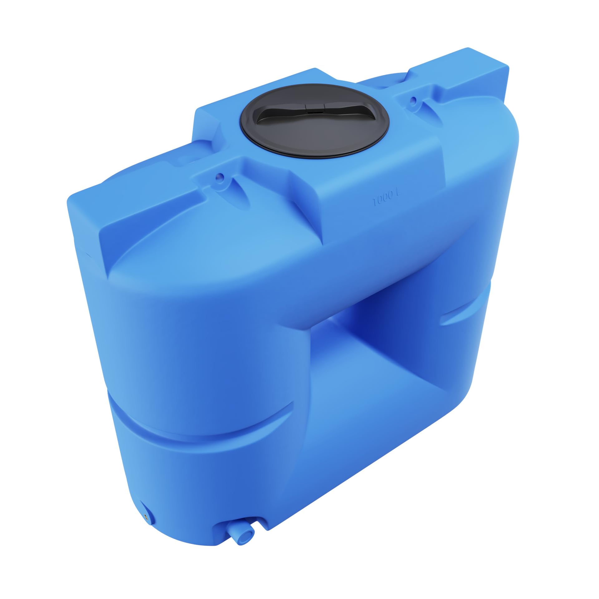 Varile Serbatoio acqua potabile da 1000 l, serbatoio da parete, filettatura interna integrata da 1", senza BPA, prodotto in EU, adatto per alimenti (blu)