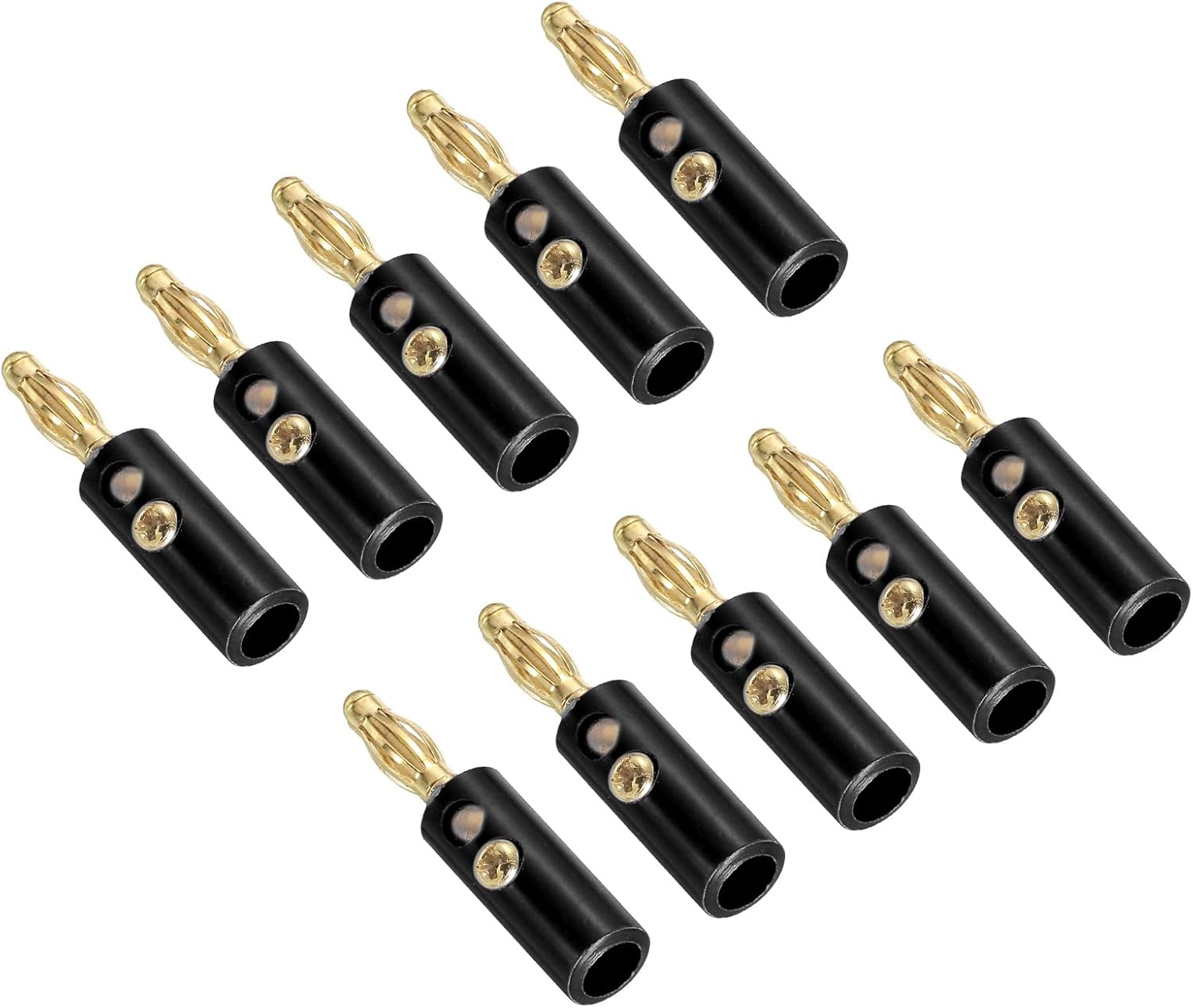 PATIKIL 10 Pack Banana Plugs Connector Screw Type Speaker