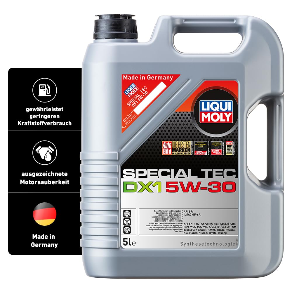 LIQUI MOLY Special Tec DX1 5W-30 | 5 L | Synthesetechnologie Motoröl | Art.-Nr.: 3766, Nicht zutreffend