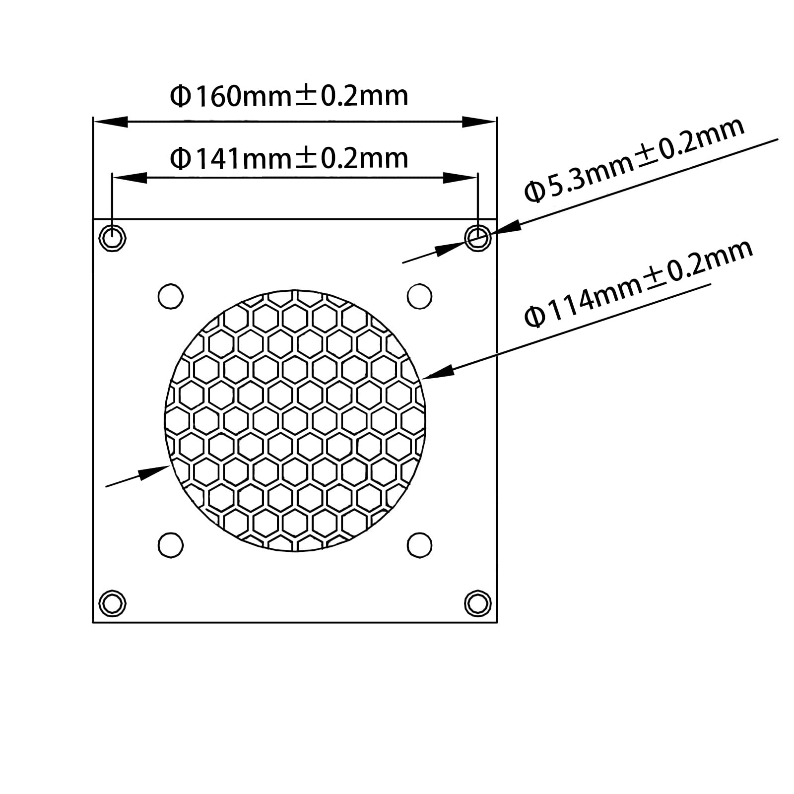 Kratka wentylacyjna 120 mm, osłona wentylatora do PC, komputera, AV, szafek elektronicznych (szczotkowany metal, 1 sztuka) (1PK)