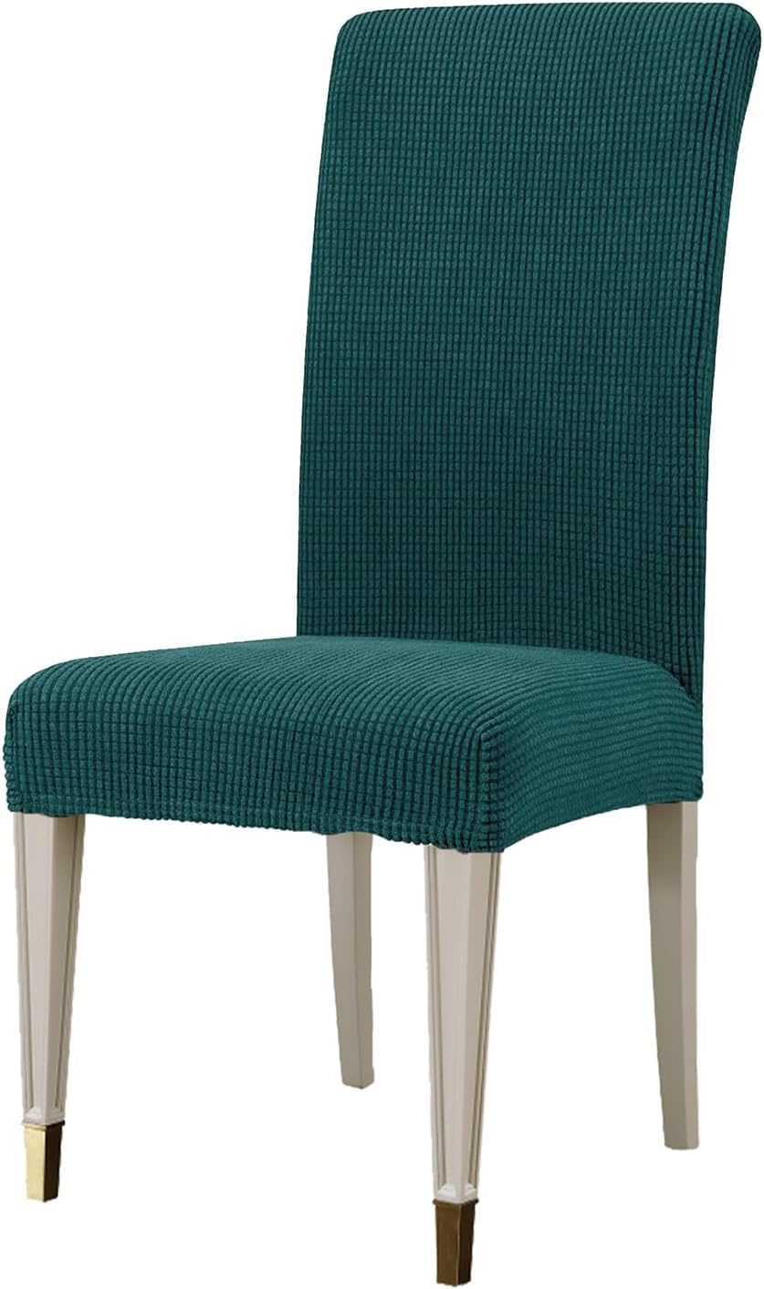 Dining Chair Covers Stretch Chair Cover Dining Room Chair Protector Slipcovers Washable Chair Protector Chair Covers (Light Gray,6)