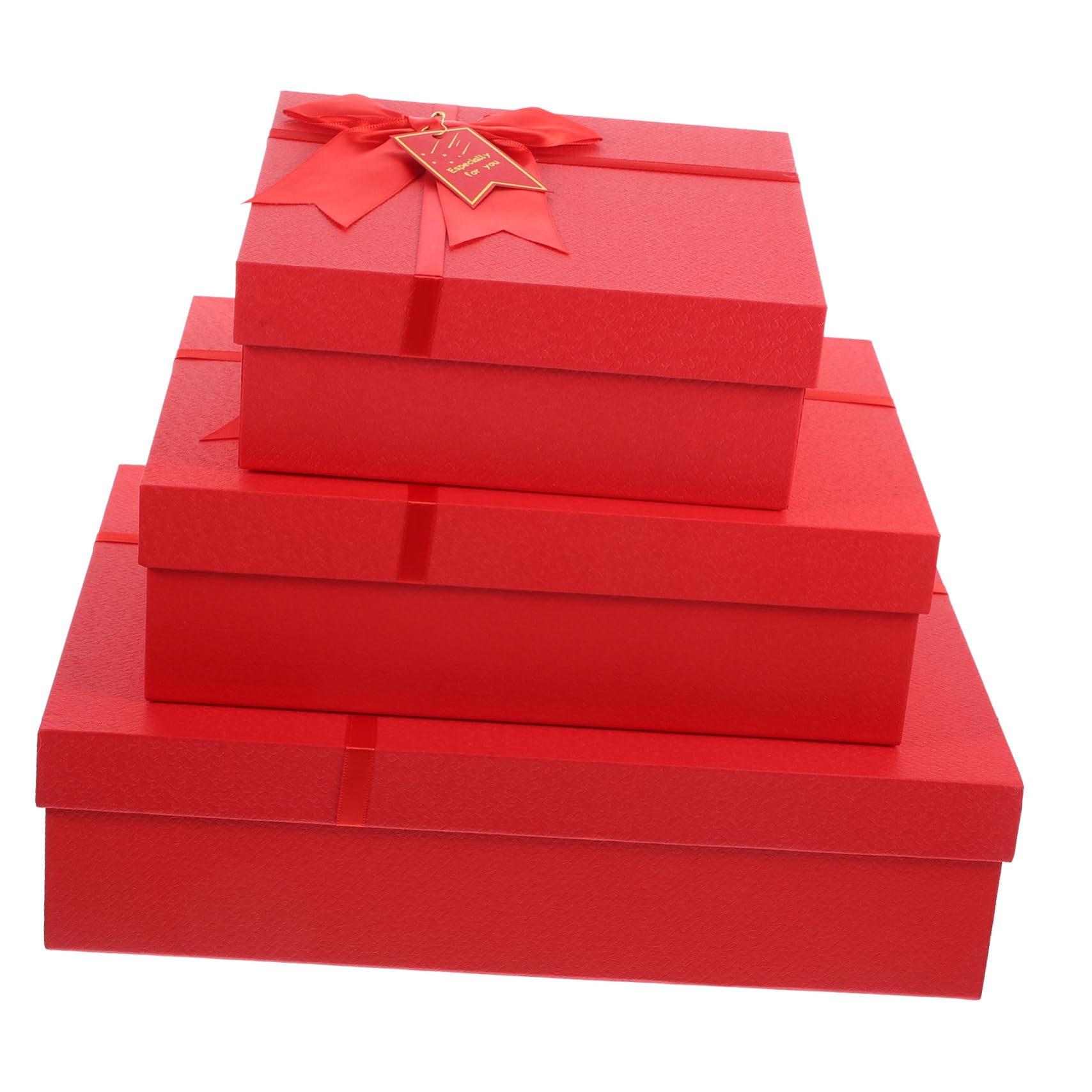 SOLUSTRE 3stücke Teiliges Geschenkverpackungsboxen Mit Schleife Dekorative Pappschachteln Für Geburtstagsfeiern Schmuck Süßigkeiten Und Und Langlebig