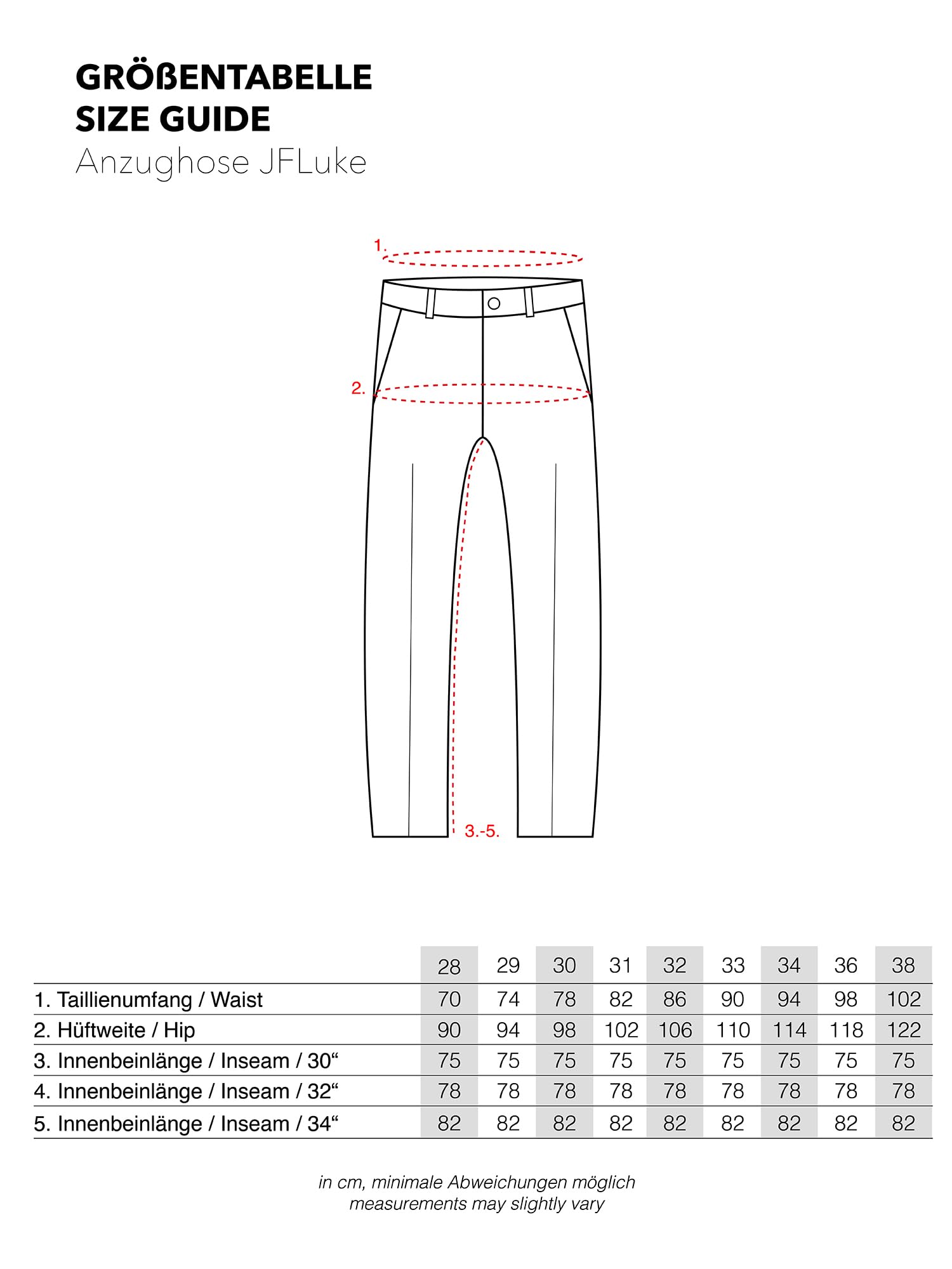 JEFF Uomini JFLuke Pants | Pantaloni in Tessuto Stretch con 4 Tasche