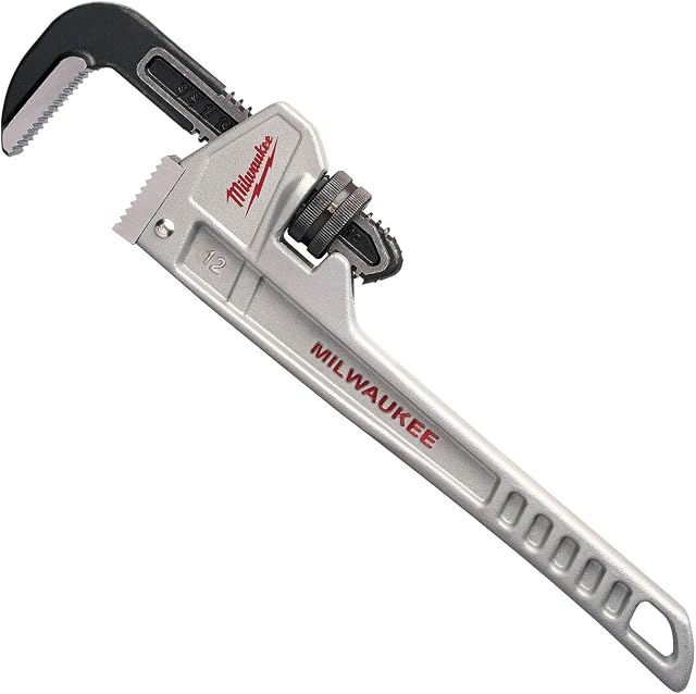 Milwaukee 48 22 7212 12-Inch Aluminium Pipe Wrench - Red/Black/Silver