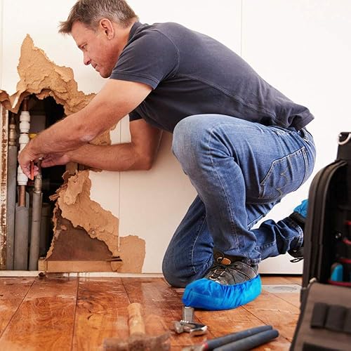 Miniatura 5 de Paquete de 200 100 pares de fundas desechables para zapatos, impermeables, a prueba de polvo, el tamaño se adapta a la mayoría, antideslizante,