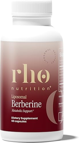 Rho Nutrition Cápsulas de Berberina Liposomal - Suplemento de Ultra Alta Absorción – Apoya la Función Inmune, Salud Intestinal y Salud Metabólica y