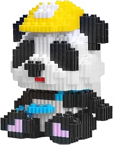 Larcele 1628 Pezzi Micro Costruzione di Giocattoli Set, Fai da te Mini Mattoni Giocattolo Kit KLJM-07 (Panda