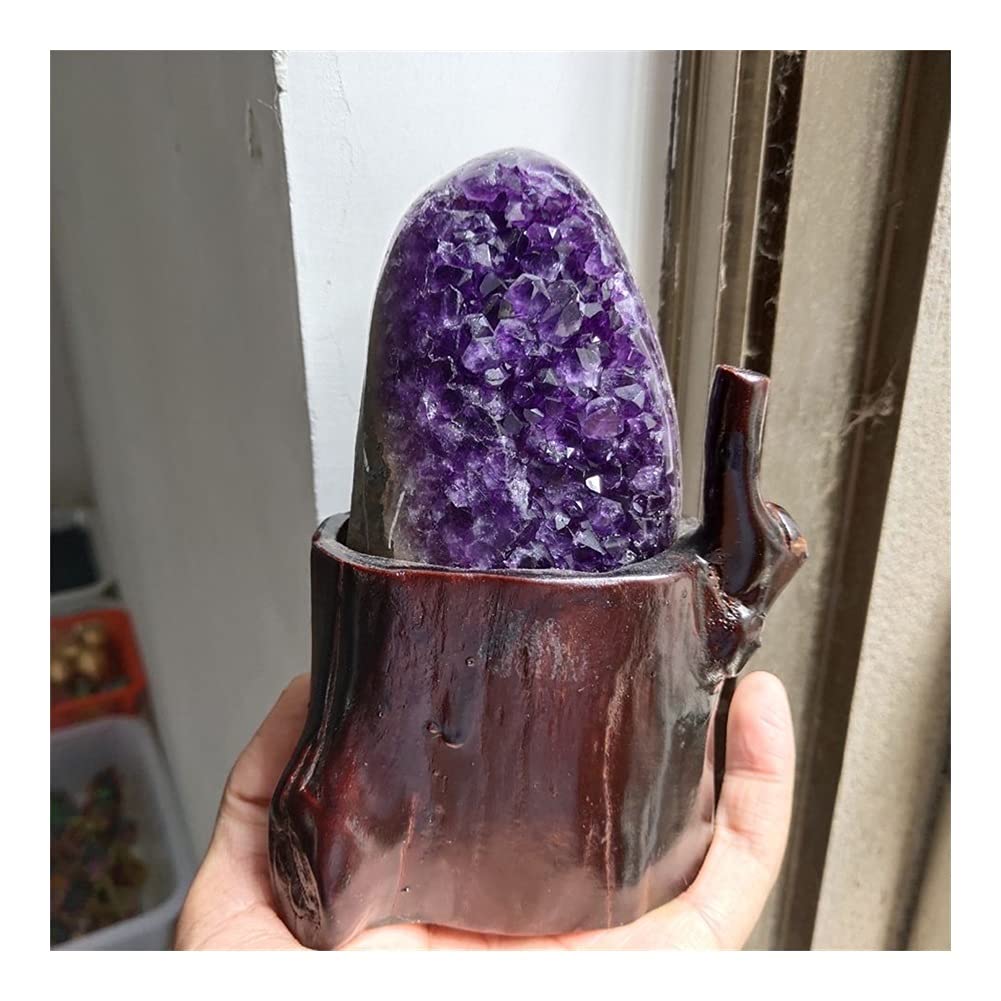 Natürliche Kristall-Amethyst-Cluster, Amethyst-Lochverzierungen, Füllhorn, Amethyst-Stein, Natursteine ERTEYIN