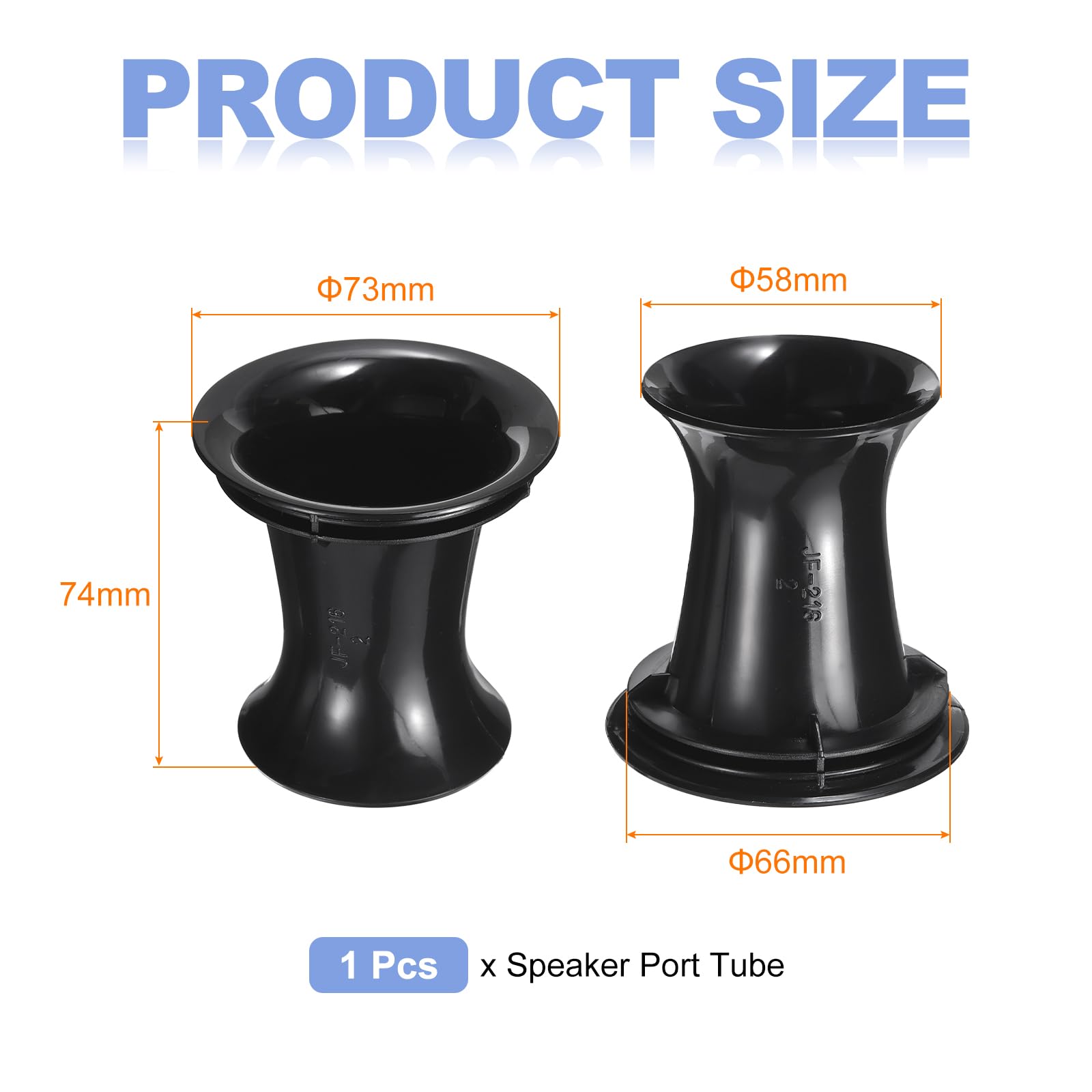uxcell 66mm x 74mm Speaker Port Tube Subwoofer Tube Bass Woofer Box 2pcs