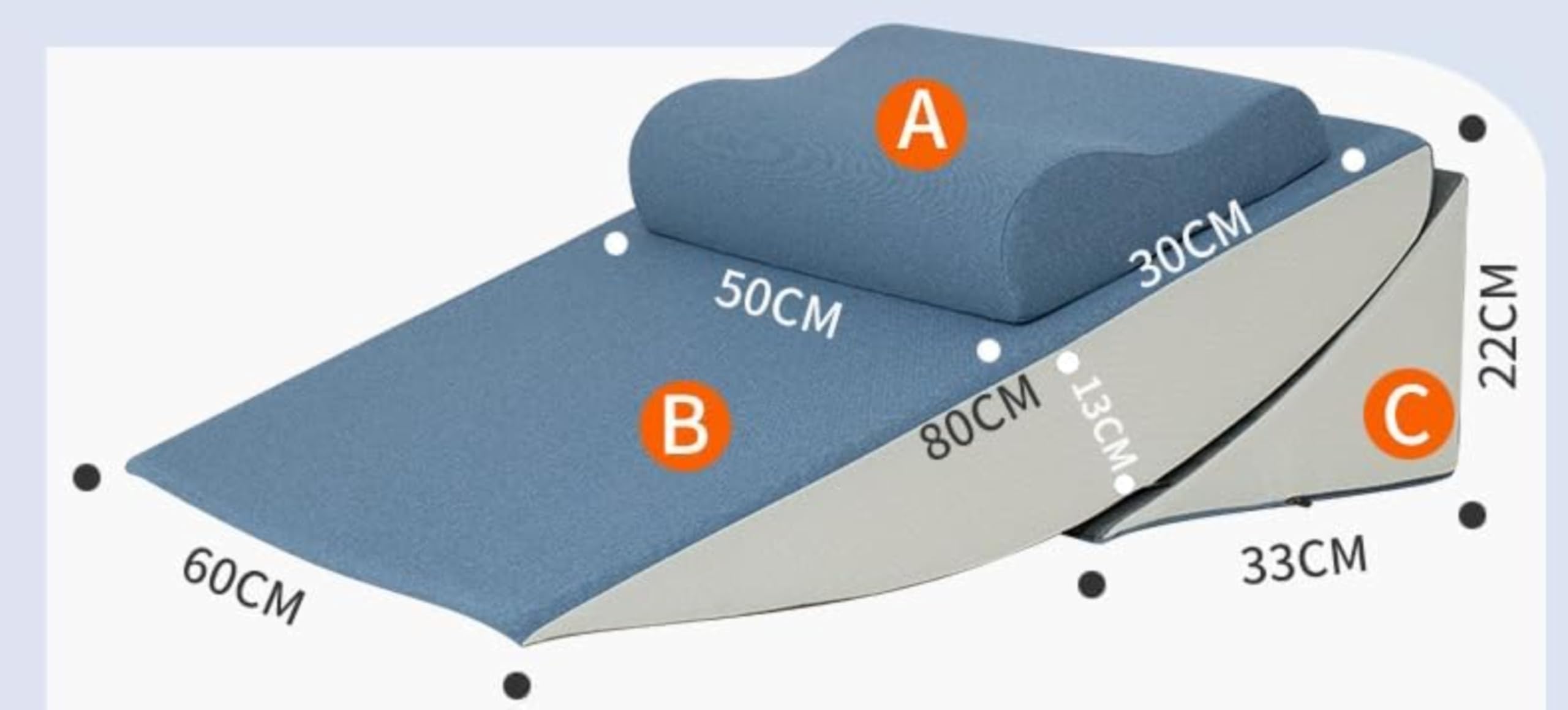 Amazon｜Hufgiud ウェッジ枕 三角クッション 傾斜枕 体位サポート
