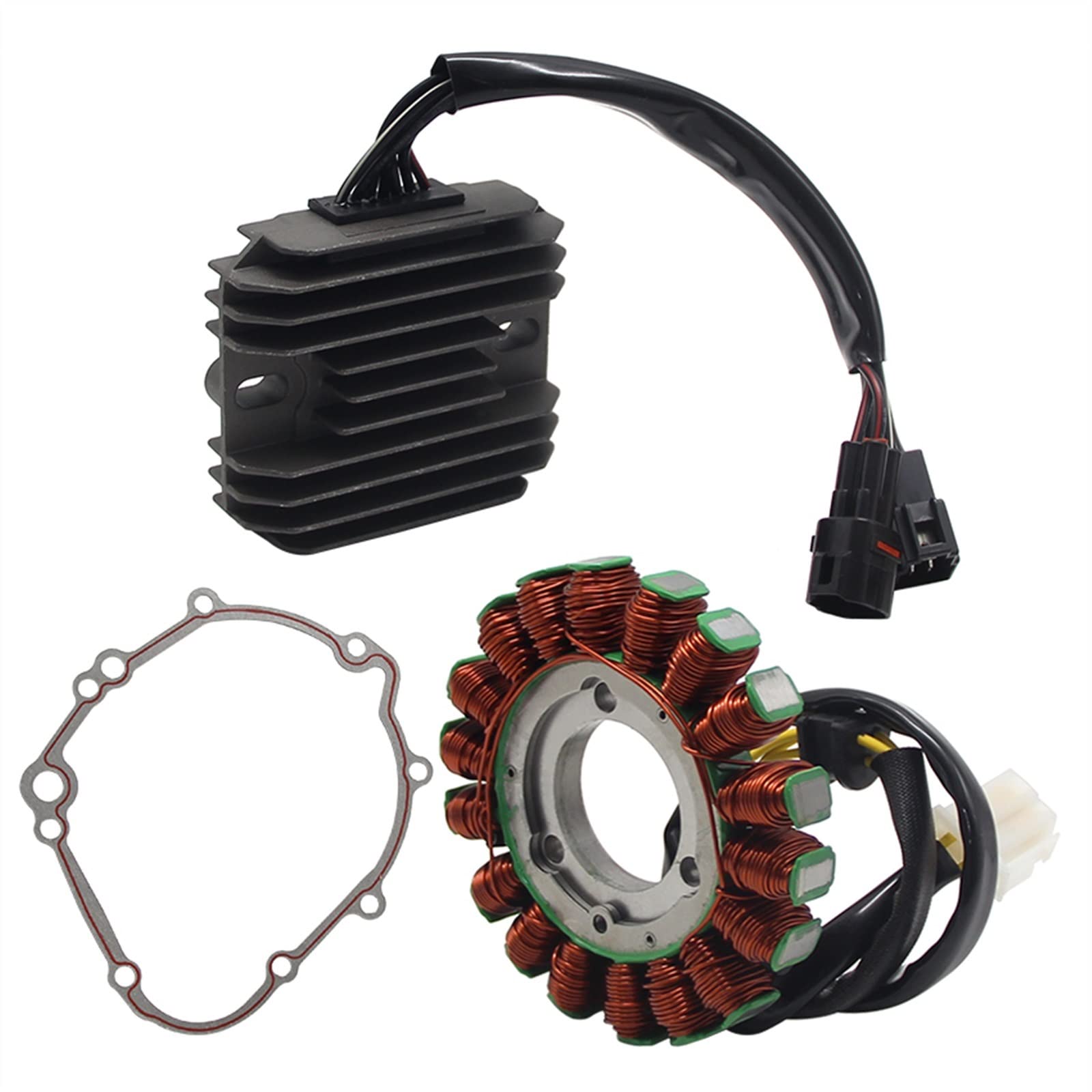 Moto Magneto Statore Bobina + Raddrizzatore Regolatore Di Tensione + Frizione Guarnizione Coperchio Motore Per Suzuki 31401-01H00 raddrizzatore regolatore moto