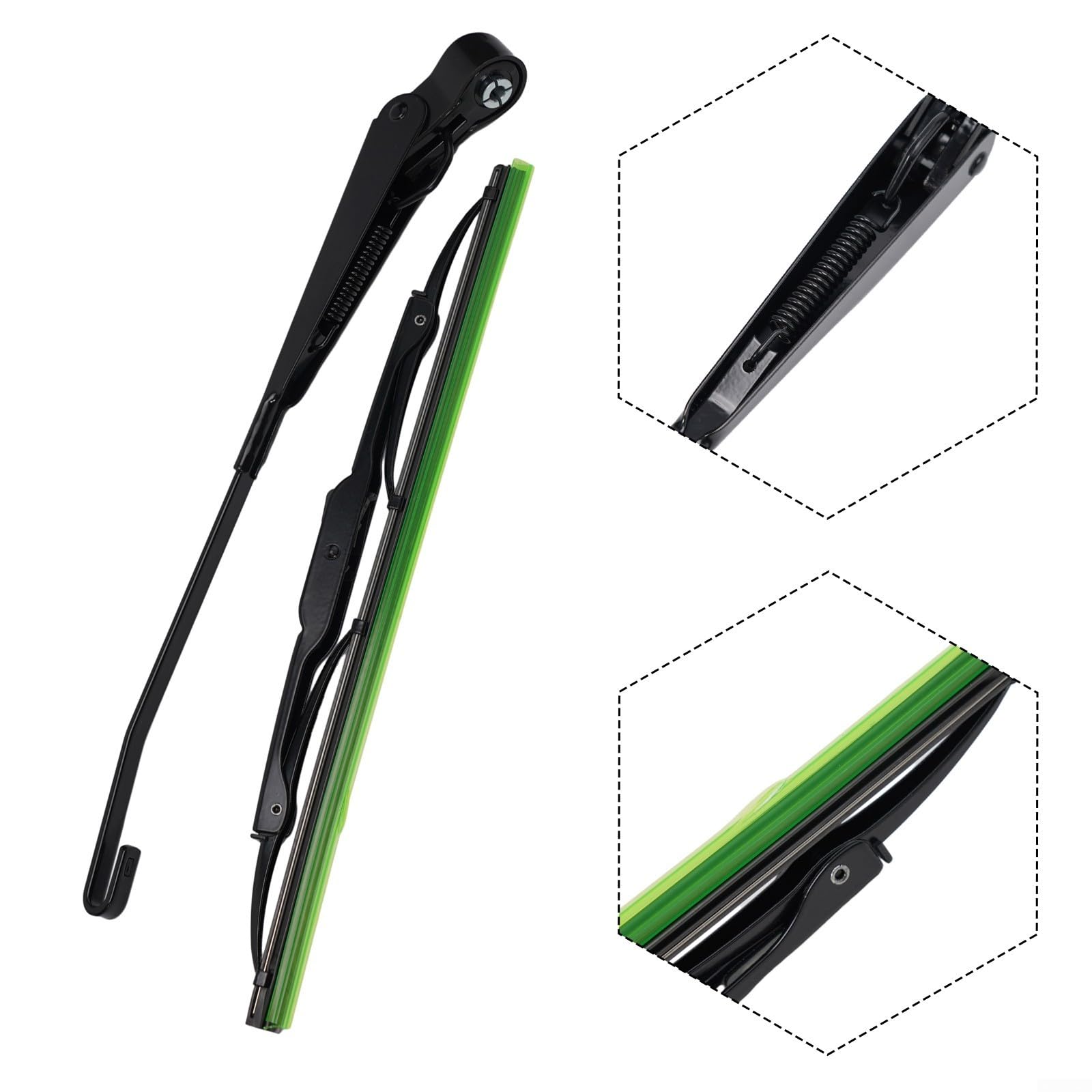 Motore tergicristallo in acciaio , universale, 12 V, con braccio, ideale per barche da pesca e camper (motore + tergicristallo)