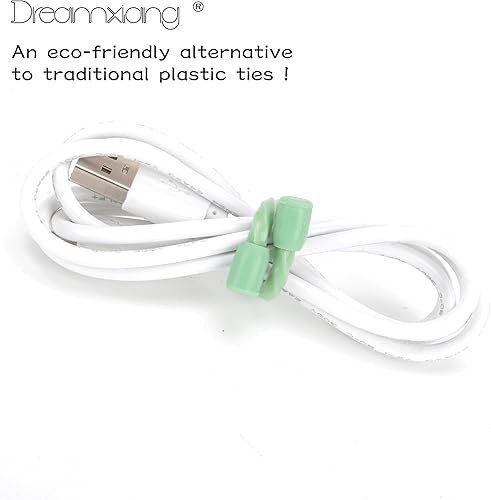 Miniatura 3 de 8 bridas de silicona reutilizables de 3 pulgadas con núcleo de acero trenzado de silicona para atar cables coloridos para agrupar y organizar,