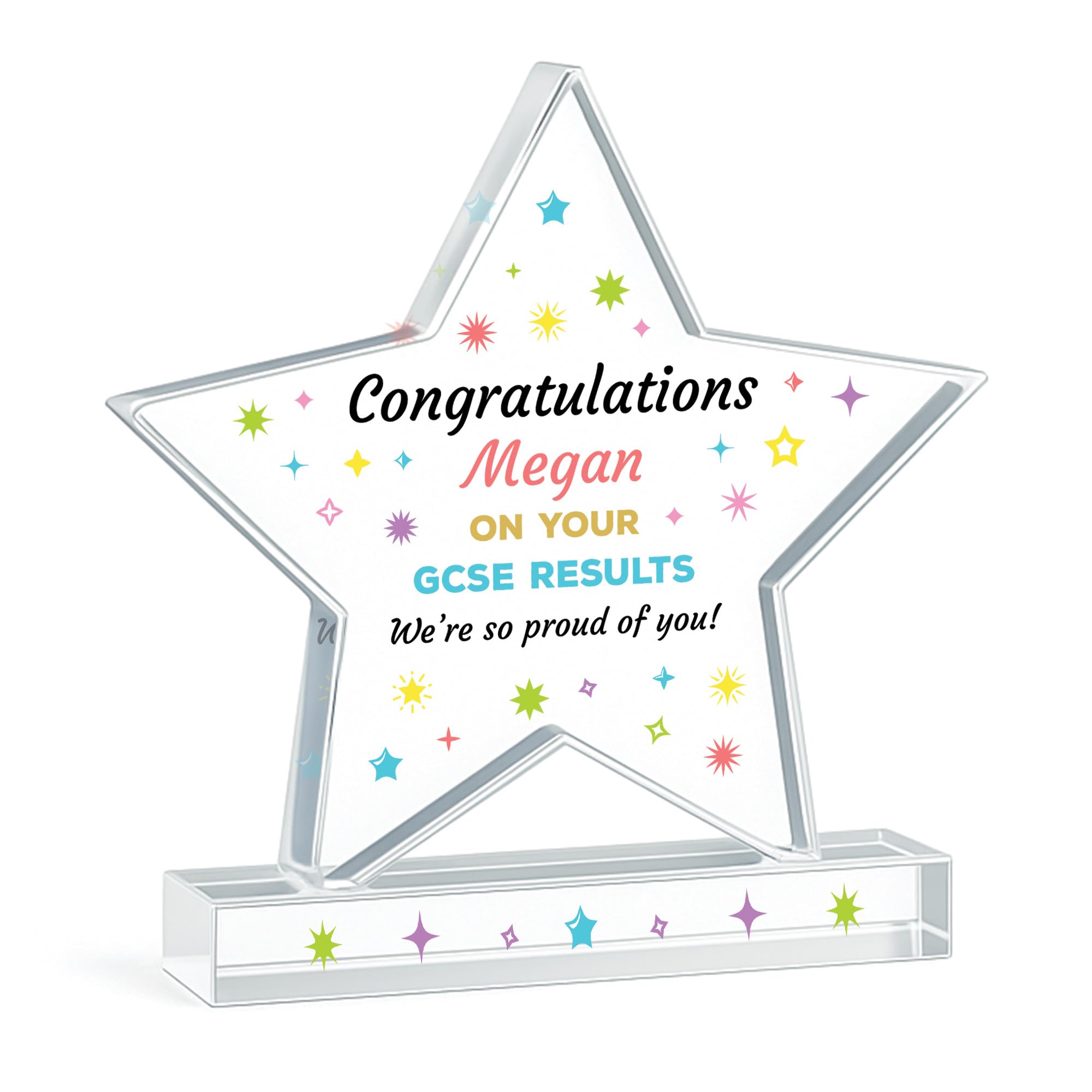 Red Ocean Personalised GCSEs Results Congratulations Plaque Award Passed GCSE Exams Gifts For Son Daughter Results Day Gifts For Him Her